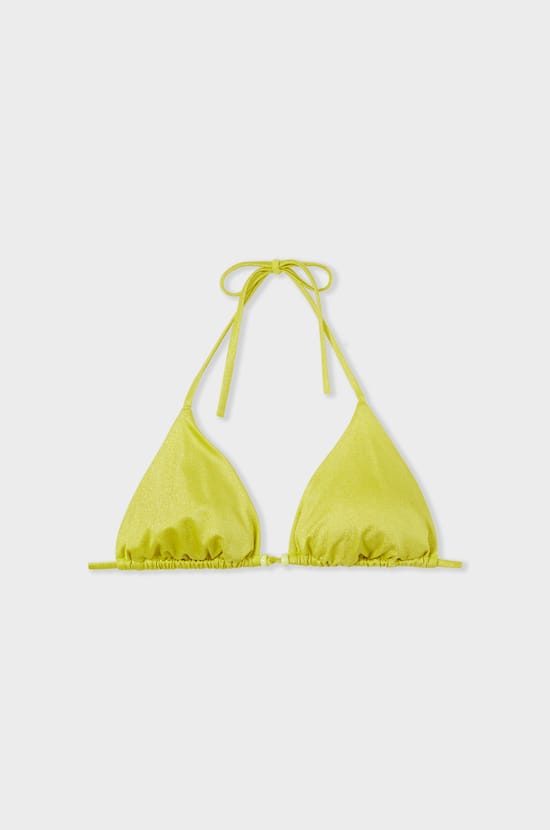 Triangle Pearl Detail Bikini Top;${refinementColor}