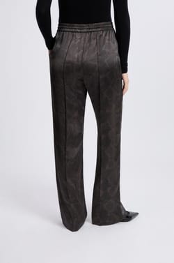 Snake-Print Satin Wide-Leg Pants;${refinementColor}