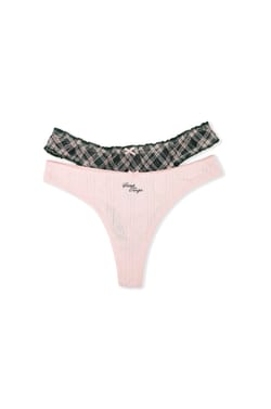 Lot de 2 tangas en coton;${refinementColor}