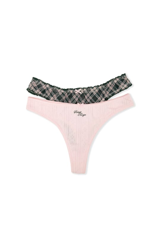 Lot de 2 tangas en coton;${refinementColor}
