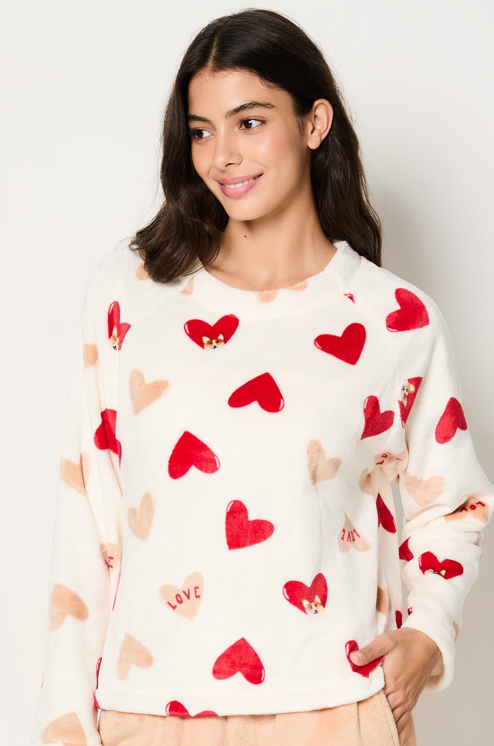 Ensemble 2 pièces de pyjamas polaire;${refinementColor}