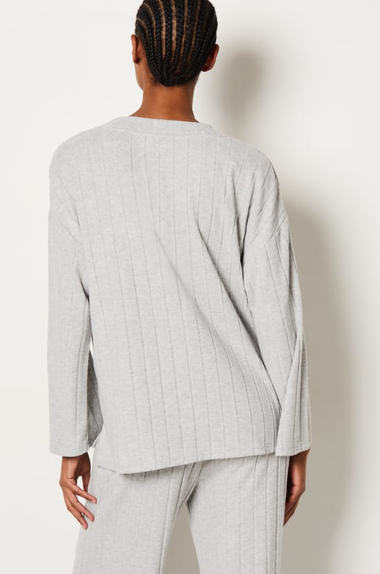 Ribbed Pyjama Sweatshirt;${refinementColor}