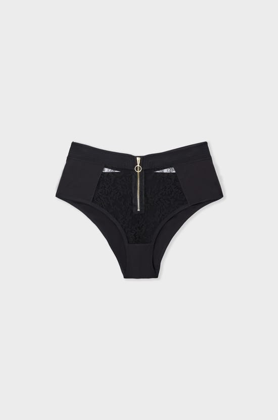 Culotte taille haute en dentelle;${refinementColor}