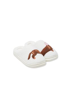 Chaussons mules  &agrave; motifs  teckel;${refinementColor}