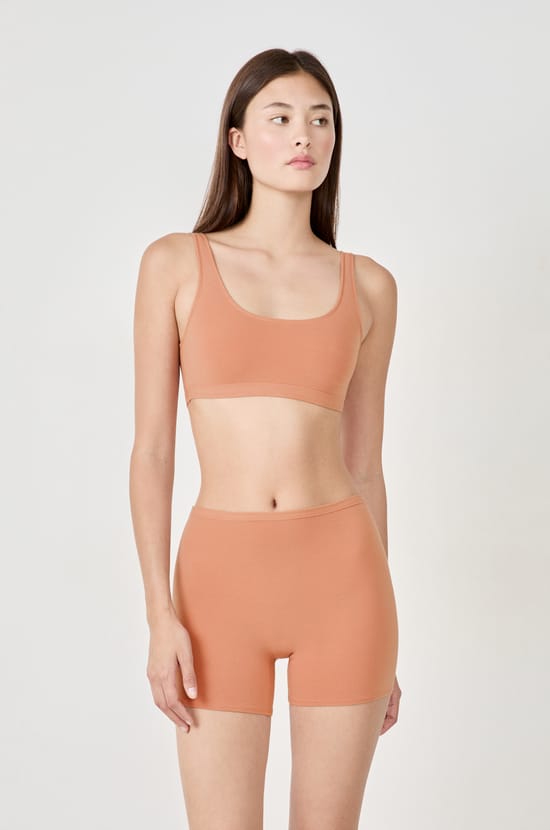 Organic cotton stretch cycling shorts;${refinementColor}