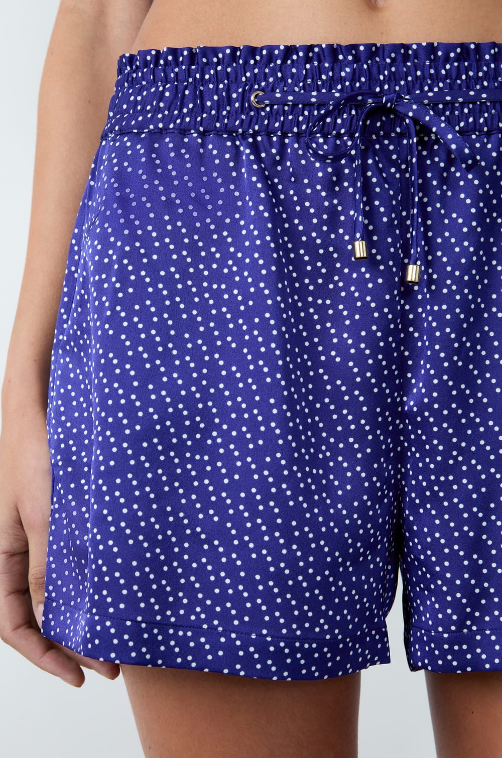 Short de pyjama satiné imprimé;${refinementColor}