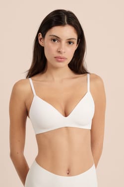 Wireless lightly lined microfibre bra;${refinementColor}