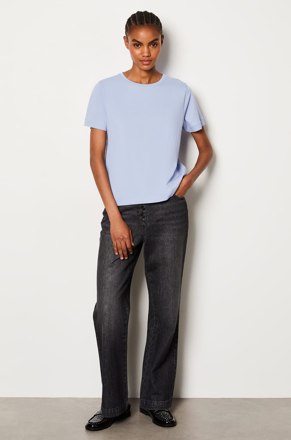 Short Sleeve Cotton T-Shirt;${refinementColor}