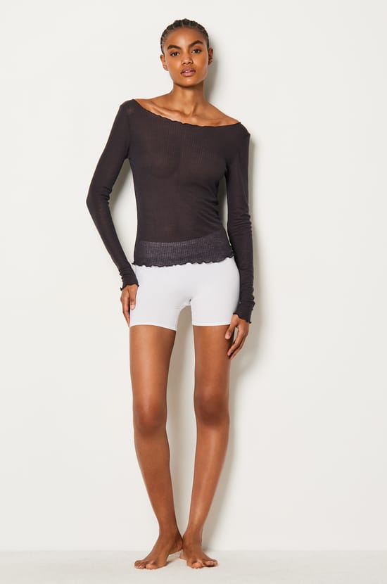 T-shirt manches longues côtelé;${refinementColor}