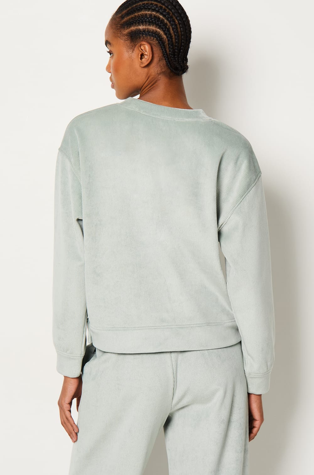 Ribbed Pyjama Sweatshirt;${refinementColor}