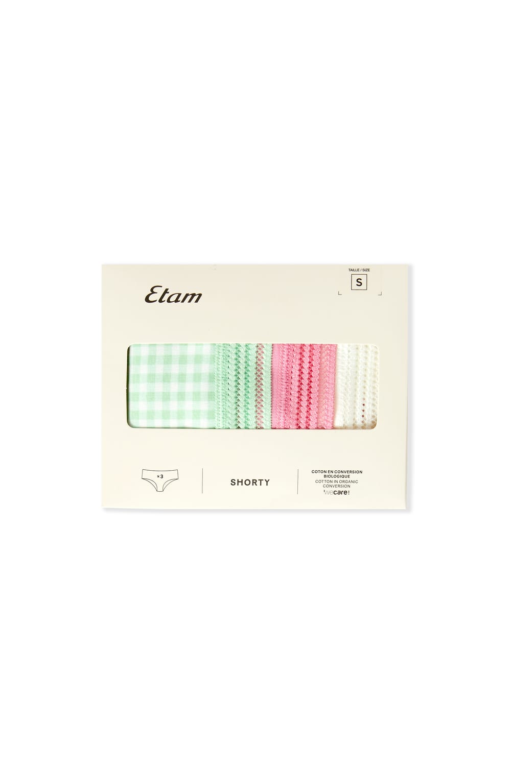 Lot de 3 shortys en coton;${refinementColor}