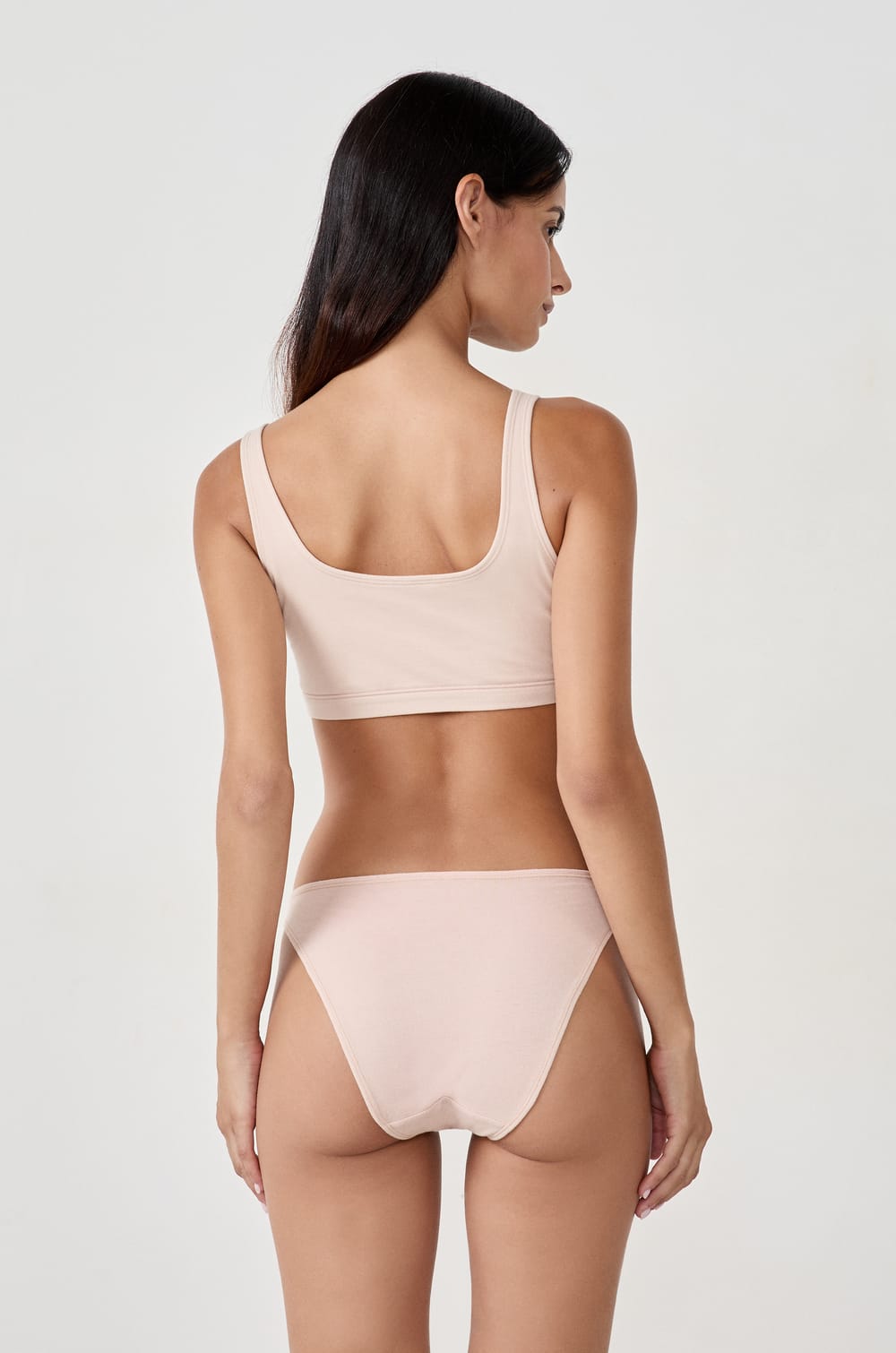 Reversible bralette in stretchy organic cotton;${refinementColor}