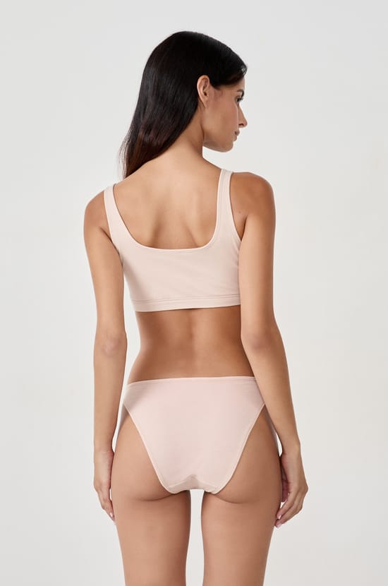 Brassière réversible en coton biologique extensible;${refinementColor}