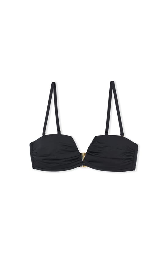 Strapless lightly lined bra with removable straps bikini top;${refinementColor}