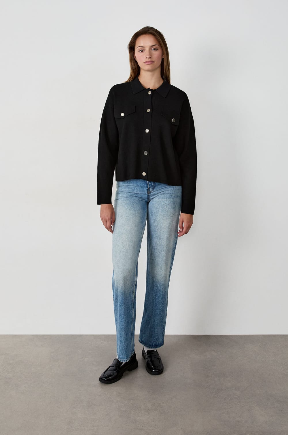 Buttoned Cardigan;${refinementColor}