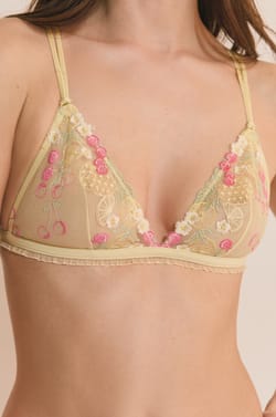 Soutien-gorge triangle avec motifs fruits brod&eacute;s;${refinementColor}