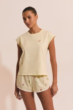 T-shirt de pyjama &agrave; inscription "juicy lover" en coton;${refinementColor}