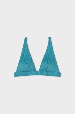 Top de bikini triangular con lentejuelas y copas extra&iacute;bles;${refinementColor}