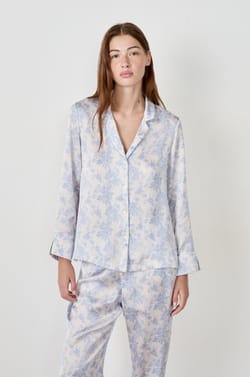 Chemise de pyjama satinée;${refinementColor}