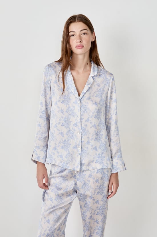 Chemise de pyjama satinée;${refinementColor}