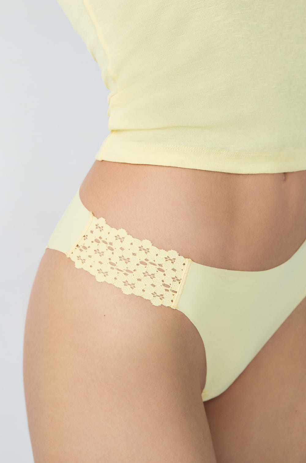 Microfibre and Lace Brief;${refinementColor}