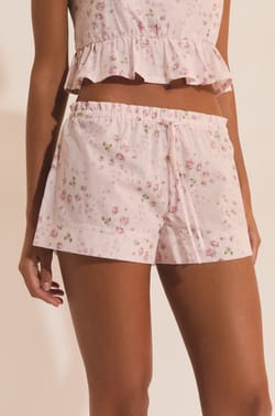 Short de pyjama &agrave; motifs fleuris;${refinementColor}
