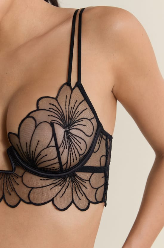 Bustier Bra in Embroidery;${refinementColor}