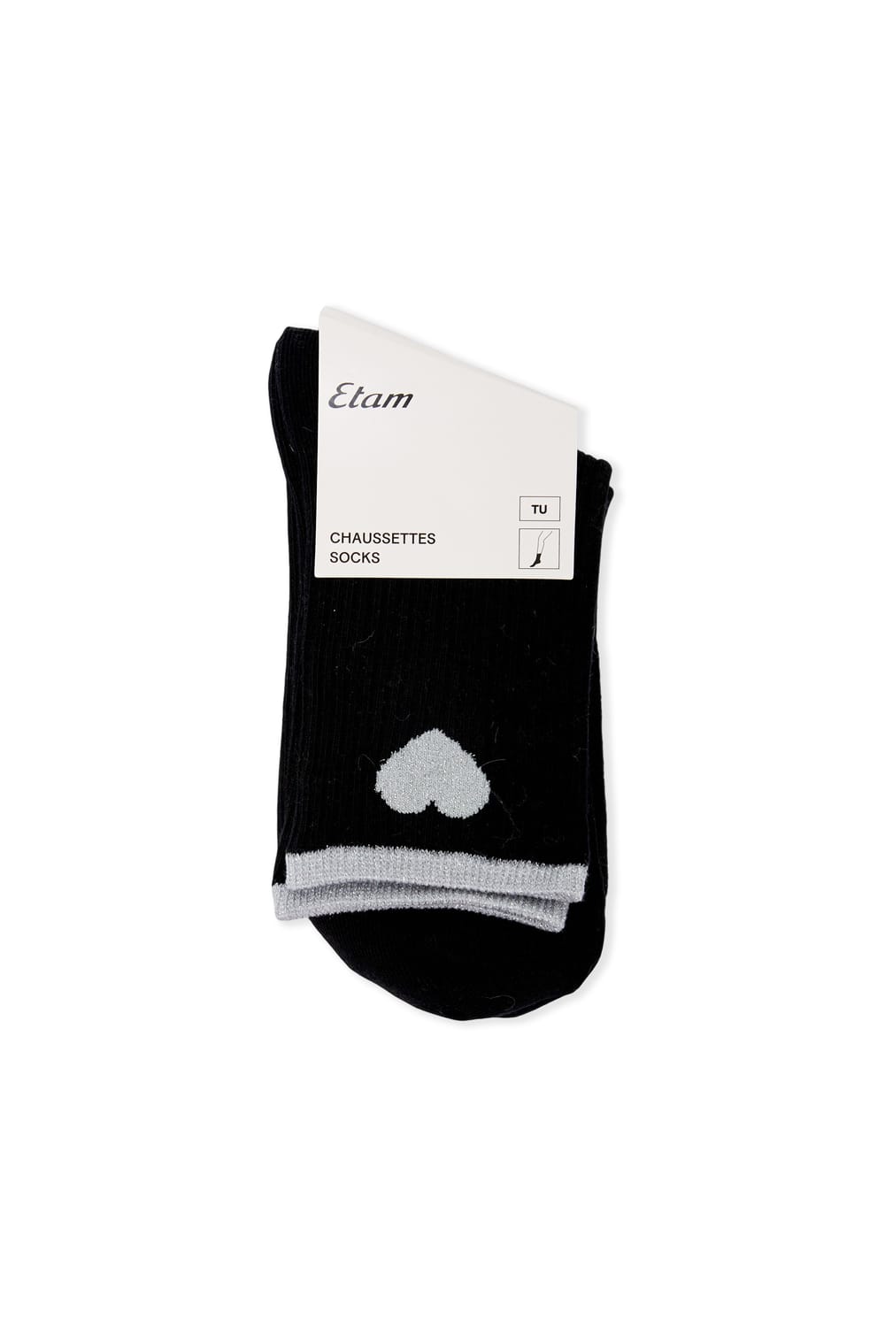 Chaussettes avec coton &agrave; motif coeur;${refinementColor}