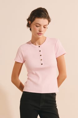 T-shirt manches courtes en coton;${refinementColor}