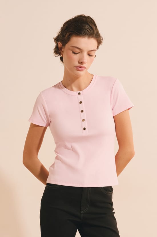 T-shirt manches courtes en coton;${refinementColor}