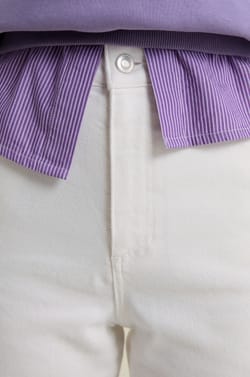 Pantalon droit taille haute;${refinementColor}