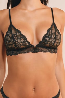Soutien-gorge triangle en dentelle;${refinementColor}