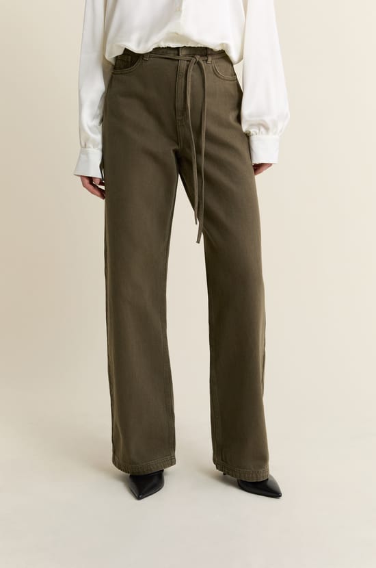 Trousers with Cotton Drawstring;${refinementColor}