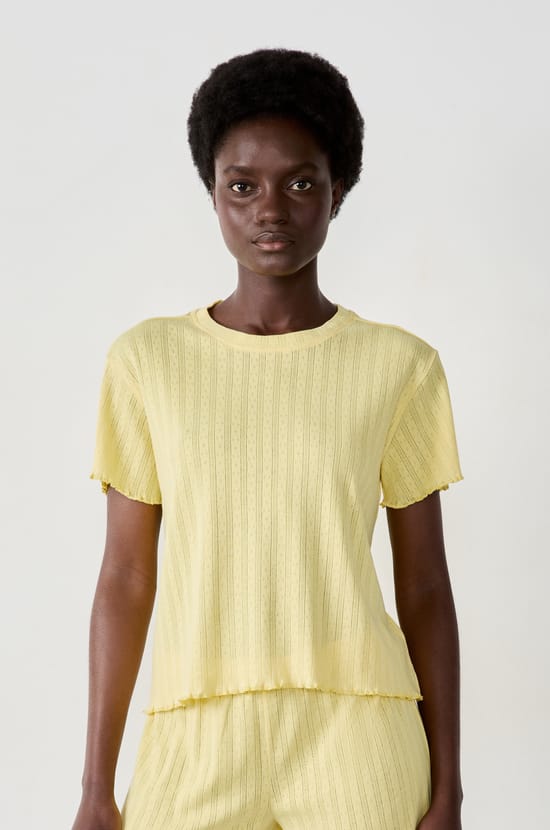 Pointelle T-shirt;${refinementColor}