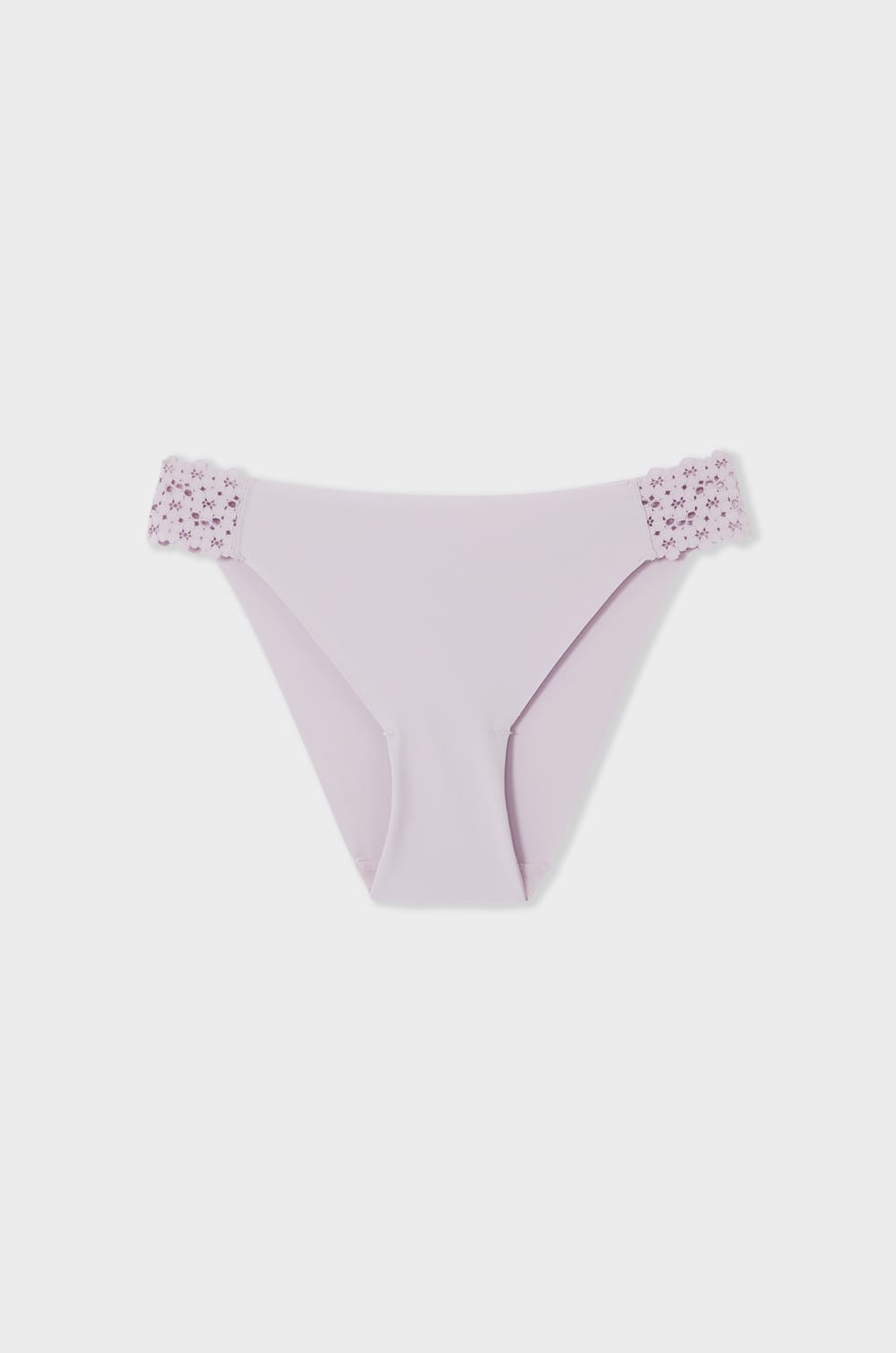 Culotte en microfibre et dentelle;${refinementColor}