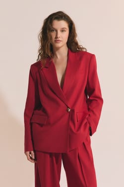 Veste blazer avec lin;${refinementColor}