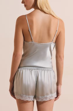 Shorts aus Seide mit Spitzendetails;${refinementColor}