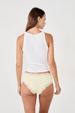 Shorty bords dentelle en microfibre;${refinementColor}