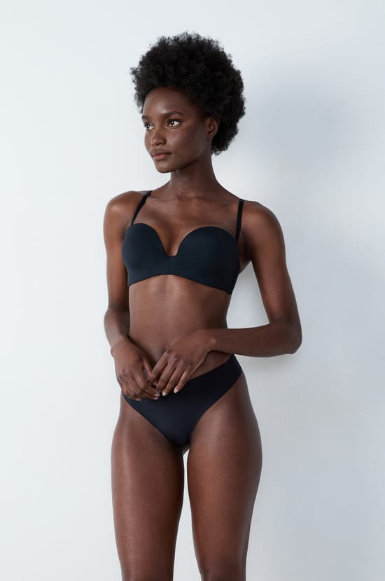 Microfibre Push-up Strapless Bra;${refinementColor}