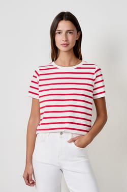 T-shirt manches courtes marinière;${refinementColor}