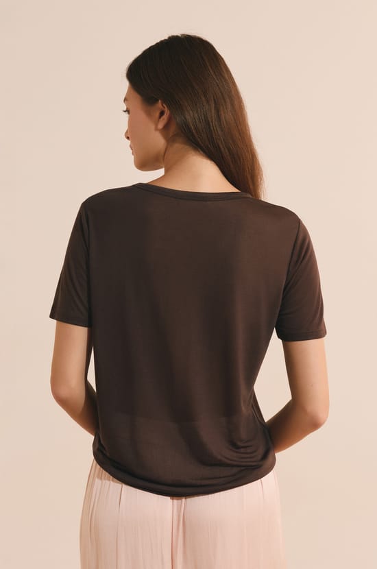 T-shirt col rond manches courtes;${refinementColor}