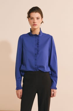 Chemise en coton avec broderie anglaise;${refinementColor}