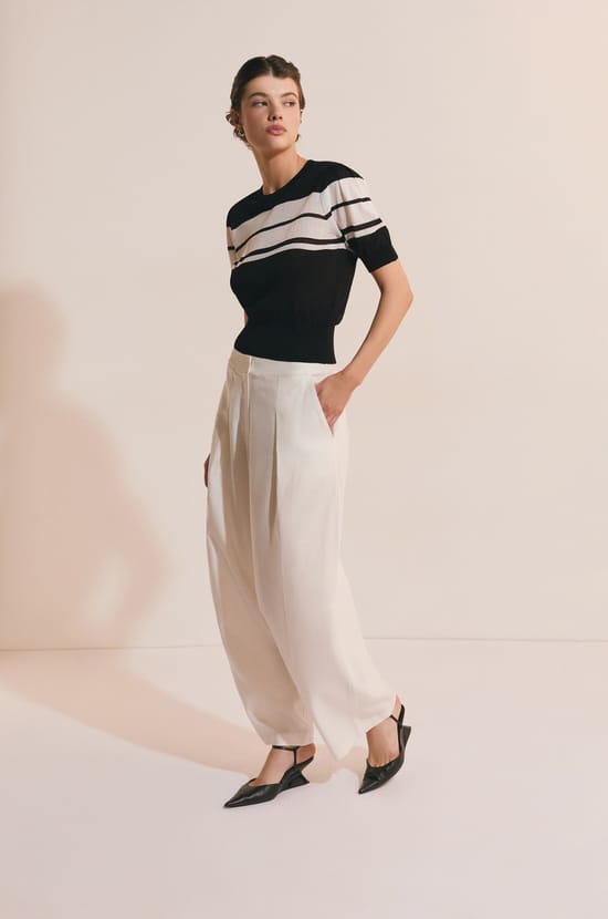 Pantalon avec lin;${refinementColor}