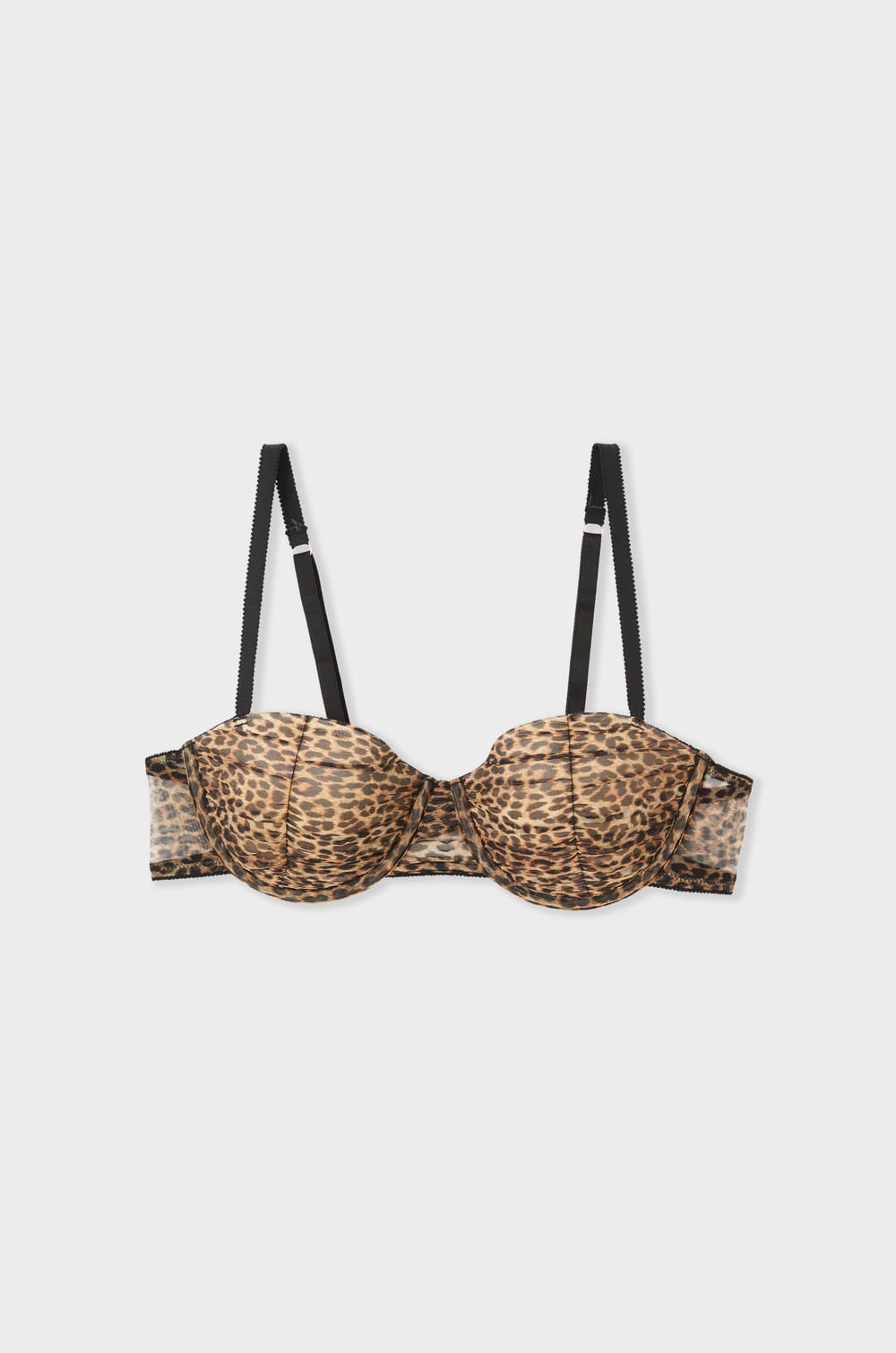 Soutien-gorge balconnet coques fines en tulle;${refinementColor}