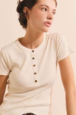T-shirt manches courtes en coton;${refinementColor}