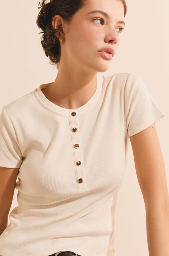 T-shirt manches courtes en coton;${refinementColor}