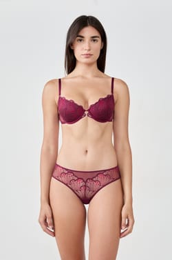 Bra No.4 - The lightly lined in floral embroidery;${refinementColor}