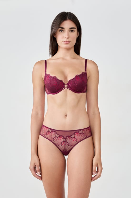 Bra No.4 - The lightly lined in floral embroidery;${refinementColor}