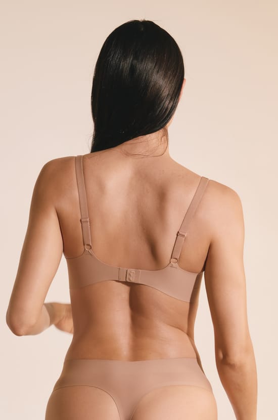 Soutien-gorge brassi&egrave;re en microfibre avec pads amovibles;${refinementColor}