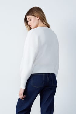 Sweater with Horn-Effect Buttons;${refinementColor}